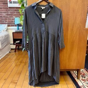 Silence + Noise | NWT Button Up Dress Dark Grey Size XS